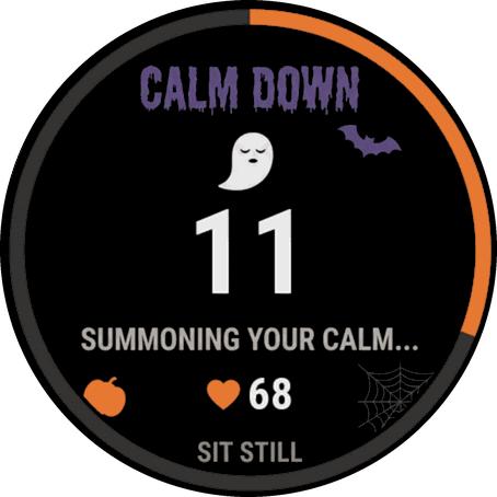 Calibration: Calm down, a 15 second countdown